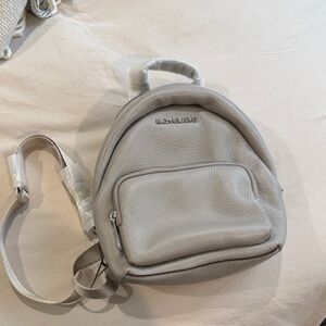 Michael Kors Light Gray Leather Backpack